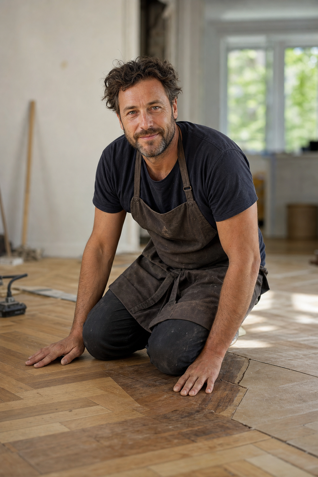 Romain David, fondateur de Parquet, artisan parqueteur à Villeurbanne